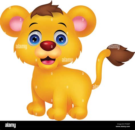 Cute Baby Lion Cartoon Stock Vector Image And Art Alamy