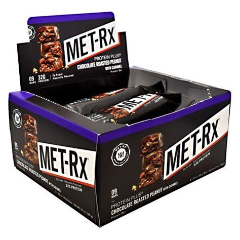 Met Rx Protein Plus Bar Chocolate Roasted Peanut With Caramel Box 9