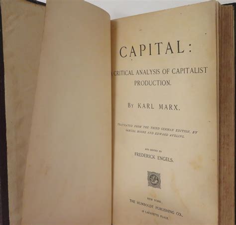 capital critical analysis of capitalist production translated from the third german edition by
