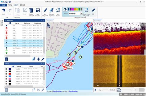 Waypoint Trails And Routes Editor Sonar Viewer For Lowrance