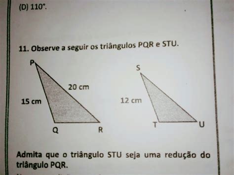 Observe Os Triângulos Pqr E Stu Semelhantes Apresentados A Seguir