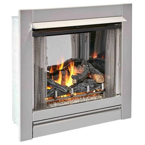 Duluth Forge Duluth Forge Vent Free Stainless Outdoor Gas Fireplace Insert With Fire Glass Media