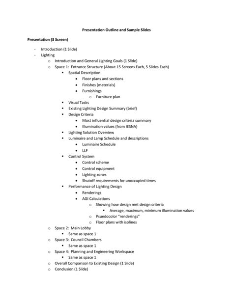 Presentation Outline And Sample Slides Presentation 3 Screen