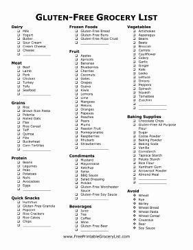 It is important to recognize. Gluten Free Food List Printable | Vegetarian grocery lists ...