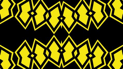 Yellow Black Geometry Pattern Digital Art Hd Abstract Wallpapers Hd