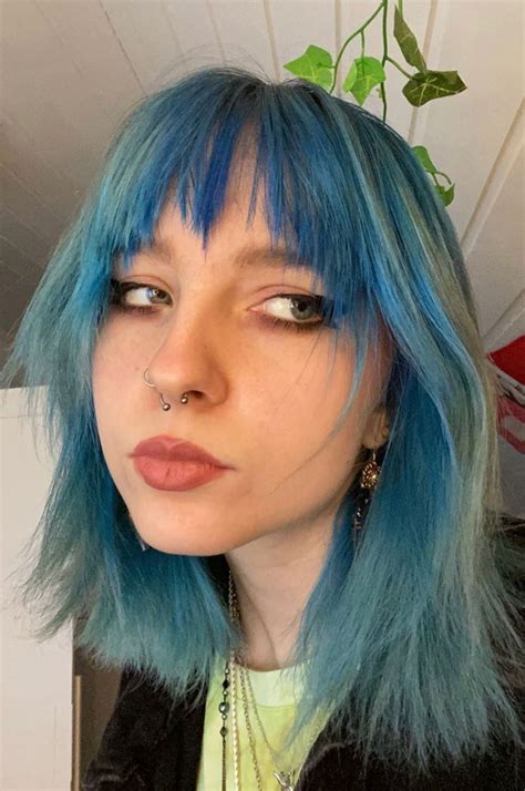 Blue Hair Blur Hair Aqua Hair Aesthetic Hair