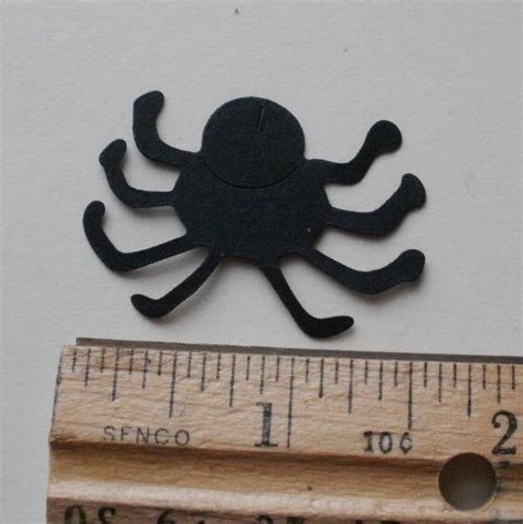 15 Black Spiders Die Cut Card Stock 1 12 In Cut Outs Etsy