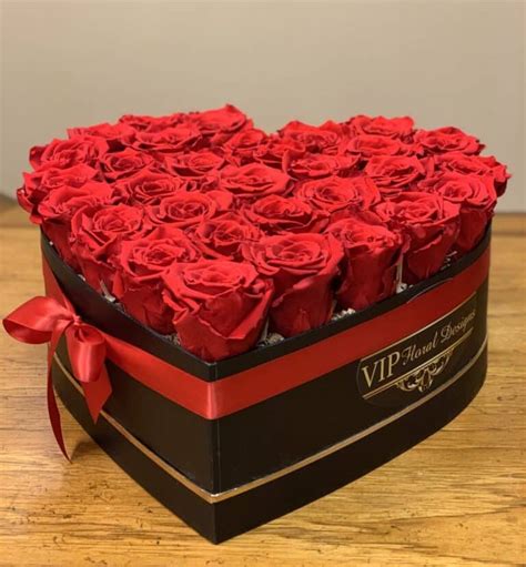 Large Heart Flower Box Long Lasting Roses Vegas Flowers Delivery