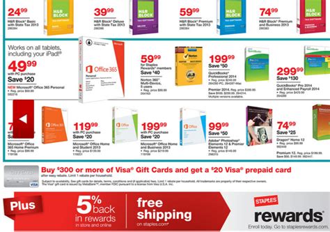 We did not find results for: Staples Deal: Buy $300 in Visa Gift Cards, Get $20 Back and Stacks with AMEX Sync Offer