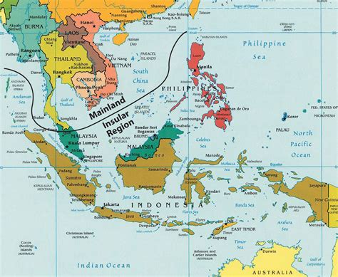 Climate Map Of Southeast Asia Cities And Towns Map