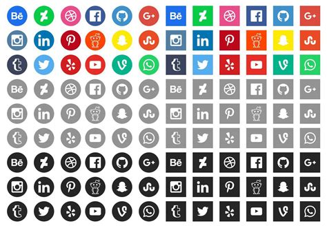 50 High Quality Free Social Media Icons Com Imagens Ícones De