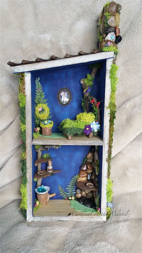 Fairy Dollhouse Fairy Garden Diorama Handcrafted By Cardinal On The