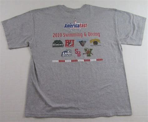 America East Conference 2010 Swimming And Diving Championship Gray T