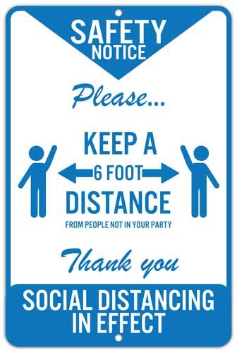 6 Feet Apart Signs For Business Get More Anythinks