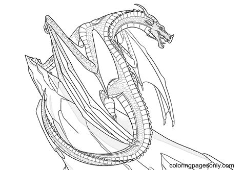 Hivewing Dragon Is Flying Coloring Pages Coloriages Ailes De Feu