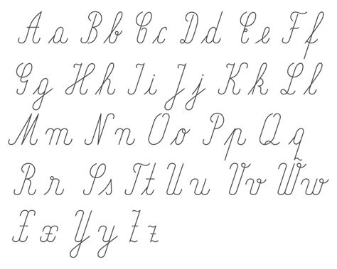 Cool Cursive Alphabet Letters