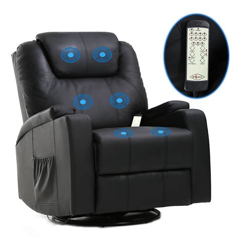 Chairs Massage Recliner Chair Reclining Sofa Pu Leather Power Recliner
