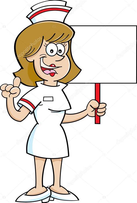 Grupo de personal médico del hospital de pie juntos. Enfermera de dibujos animados sosteniendo un cartel ...