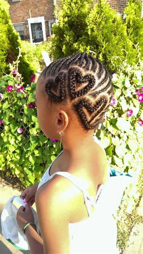 Braided Hearts And Cornrows Kids Hairstyle Hair Styles Kids