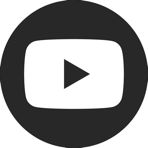 Icon Youtube Logo Png Transparent Background Black Foto Kolekcija