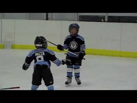 An outdoor rink (see, pond) open ice hit: Best hockey fight EVER - YouTube