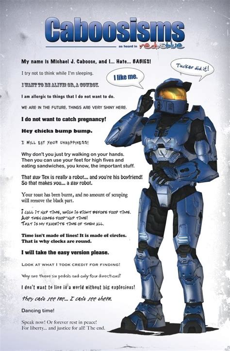 Caboose Poster From Red Vs Blue Red Vs Blue Halo Funny Team Blue