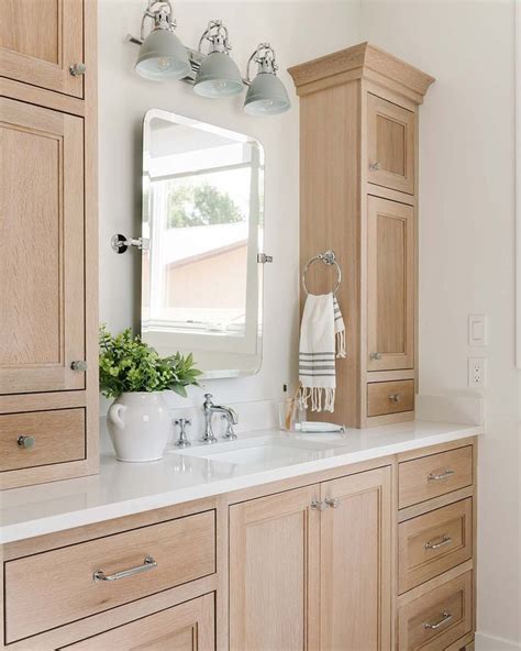 White Oak Bathroom Cabinets Rispa