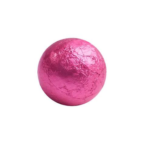 Foiled Milk Chocolate Balls Hot Pink 2lb Bag Candy Warehouse