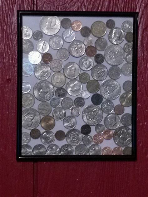 Old Coins And Foreign Coins Put In A Picture Frame Old Coins Craft
