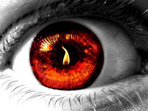 This Is A Fire In An Eye Eyes Wallpaper Red Eyes Eye Art