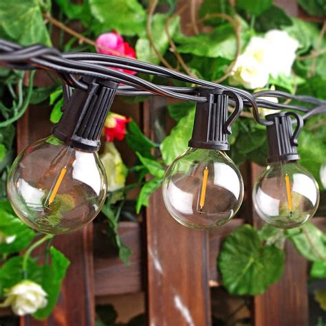 Ul Listed 25ft G40 Globe String Lights With 25 Shatterproof Led Bulbs