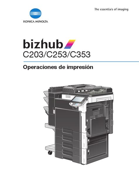 Konica minolta bizhub c353 win 10 scanner driver. Bizhub c203 c253 c353 Print Operations 2-1-1 Es | Ip Address | Printer (Computing)