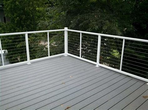 Horizontal Cable Deck Rails White At Duckduckgo Cable Railing Deck