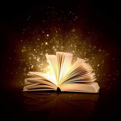 Image Of Opened Magic Book With Magic Lights Photographic Print By
