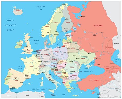 Europe Political Map Political Map Of Europe Worldatlas Zohal The