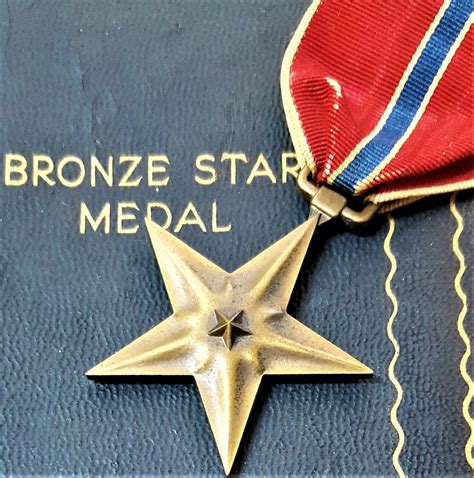 Ww2 British Us Bronze Star Medal In Case For Gallantry In Combat Jb