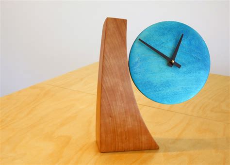 Colorful Adjustable Desk Clock By Todd Bradlee Wood Clock Artful