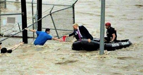Fake Photo Of Trump Rescuing Flood Victims Goes Viral Huffpost World