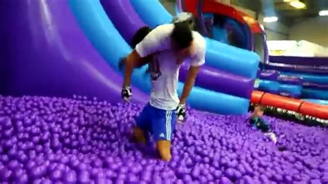 WWE MOVES AT THE INFLATABLE PARK YouTube
