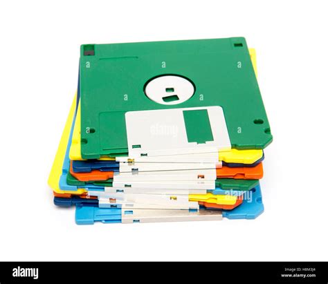 Isolated Image Of A Stack Of 3 12 Floppy Disks Stock Photo Alamy