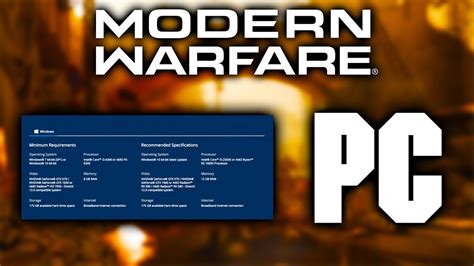 Call Of Duty Modern Warfare System Requirements Revealed