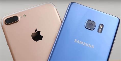 Iphone 7 Vs Galaxy S7 Et Note 7 Samsung Reste Le Maitre Incontesté De