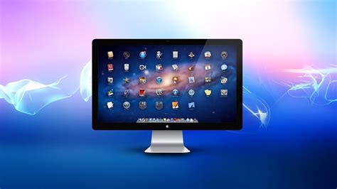 Desktop with business objects and snack foods. Wallpaper : technology, operating system, apple, mac ...