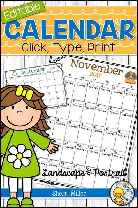 These Editable Seasonal Monthly Calendars Are So Easy To Use Versatile