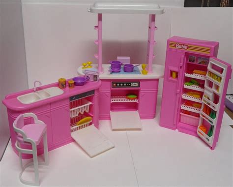 Barbie Kitchen Playset Furniture 1990 Arcotoys Mattel 8754 With Intended For Barbie Furniture