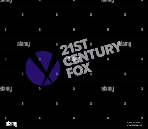 21st Century Fox Rotated Logo Black Background Stock Photo Alamy