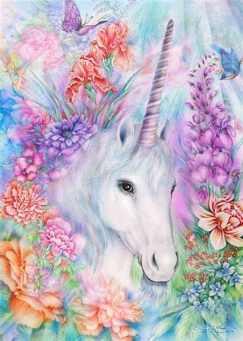 Unicorn In The Mist Painting By Joan Marie