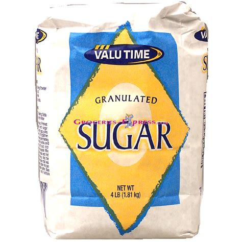 Valu Time Granulated Sugar 4lb Sugar Substitute Baking Spice