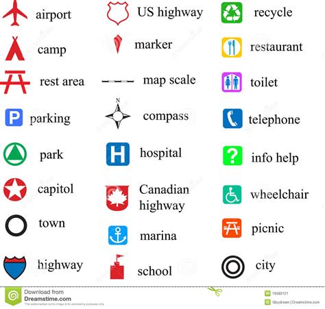 Symbols On Maps Meanings
