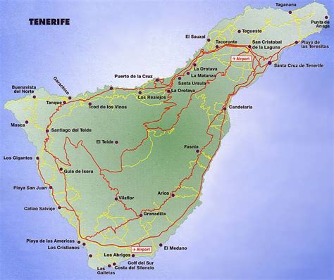 Mapa turístico con fotos, mapa de mejores charcos, del teide, rutas de senderismo. Mapa de Tenerife